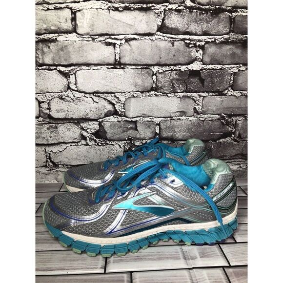 Brooks GTS Blue Gray Mesh Synthetic Lace Up Running Shoes Women Sz 11.5N US/44EU - Picture 10 of 16